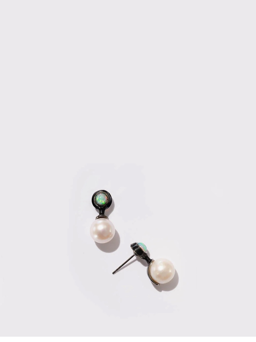 Nak Armstrong - SCONCE EARRINGS - ETHIOPIAN OPAL & PEARL
